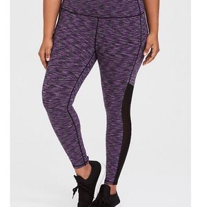 SPACE DYE AND LUREX MESH ACTIVE LEGGINgs